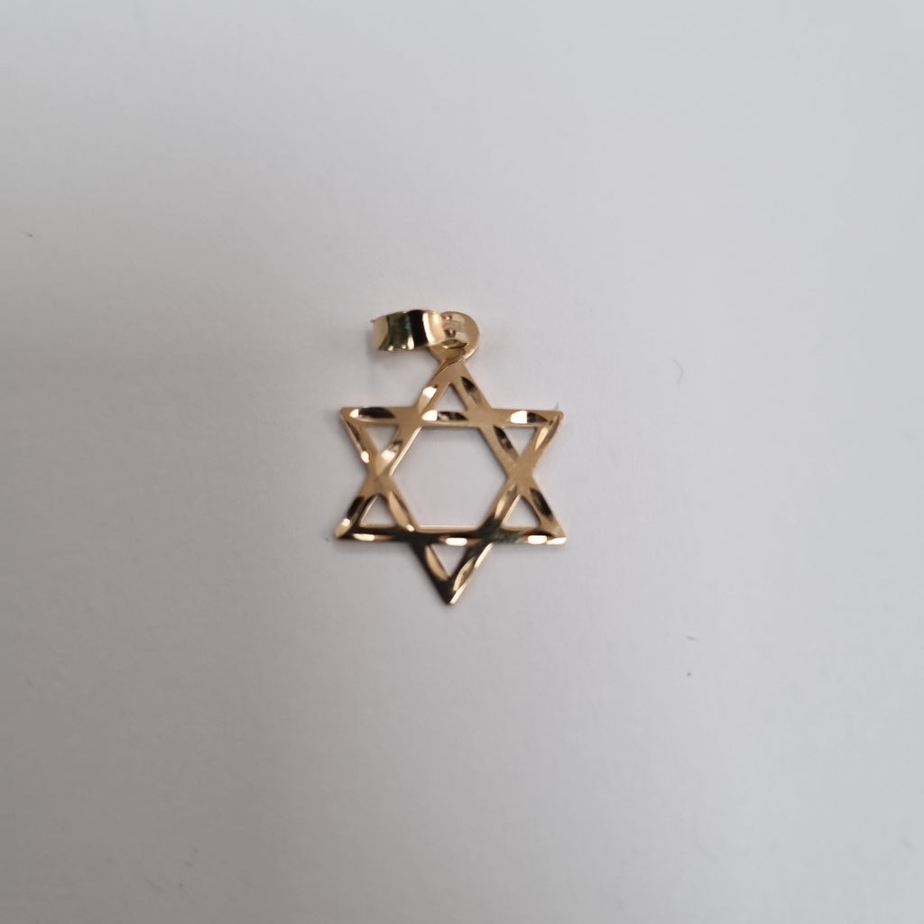 DIJE TEJIDO ESTRELLA DE DAVID 14K 0.5 GR (NUEVO)