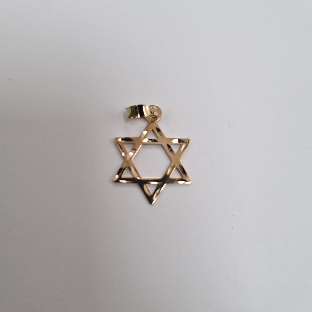 DIJE TEJIDO ESTRELLA DE DAVID 14K 0.5 GR (NUEVO)