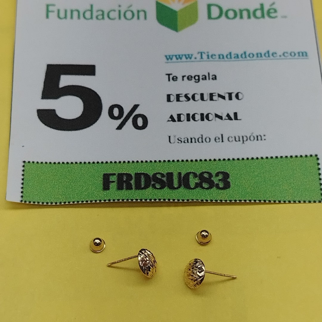BROQUELES BROQUEL FIG LUNETA 14K 0.2268 GR (NUEVO)
