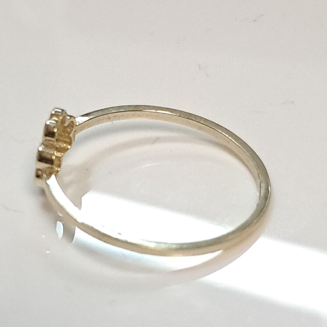 ANILLOS ANILLITO FIG TREBOL 4 HOJAS 10K TALLA 8 0.8 GR (NUEVO)