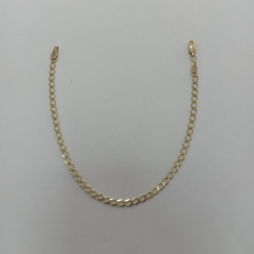 PULSERA TEJIDO BARBADA 14K 21 CM 3.9 GR (NUEVO)