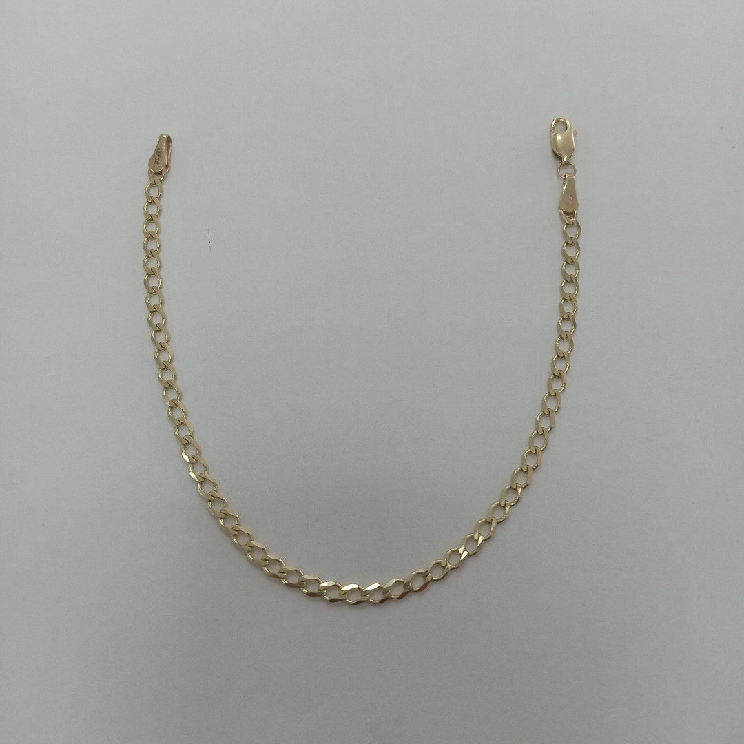PULSERA TEJIDO BARBADA 14K 21 CM 3.9 GR (NUEVO)