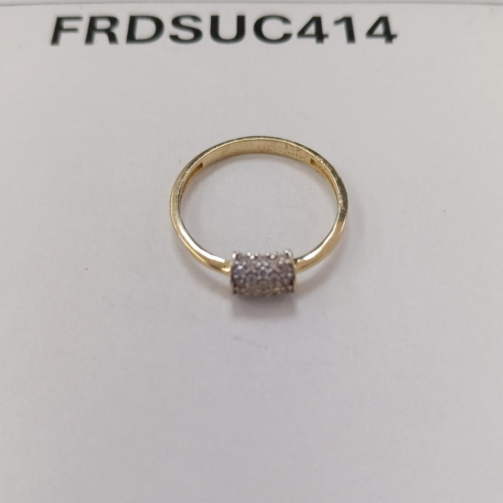 ANILLO ANILLITO C CIRCONIAS 14K 7 TALLA 1.4 GR (NUEVO)