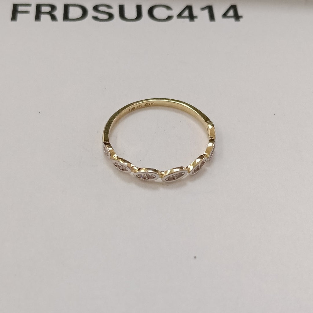 ANILLO ANILLITO FIG C CIRCONIAS 14K 6.5 TALLA 1.1 GR (NUEVO)