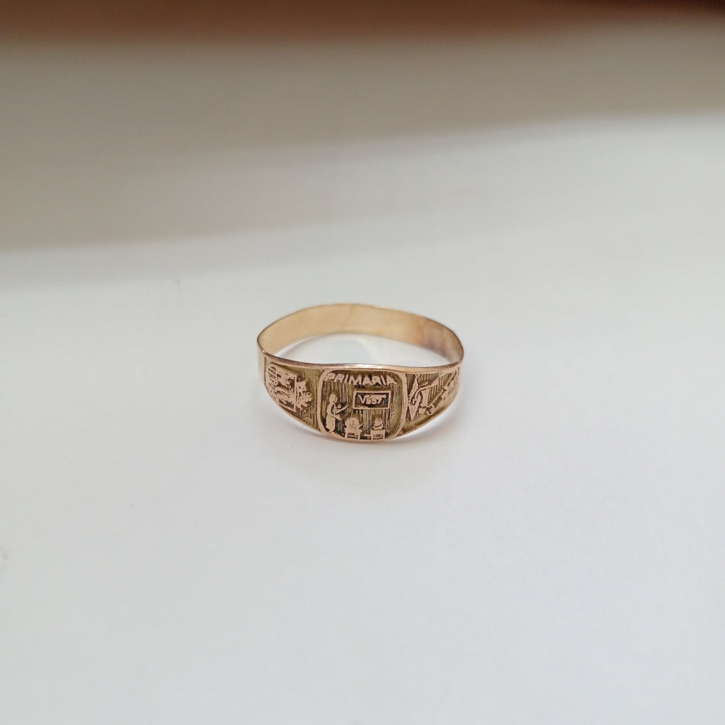 ANILLO DE GRADUACIÓN ORO 10 K 1,10 GRMS (SEMINUEVO)