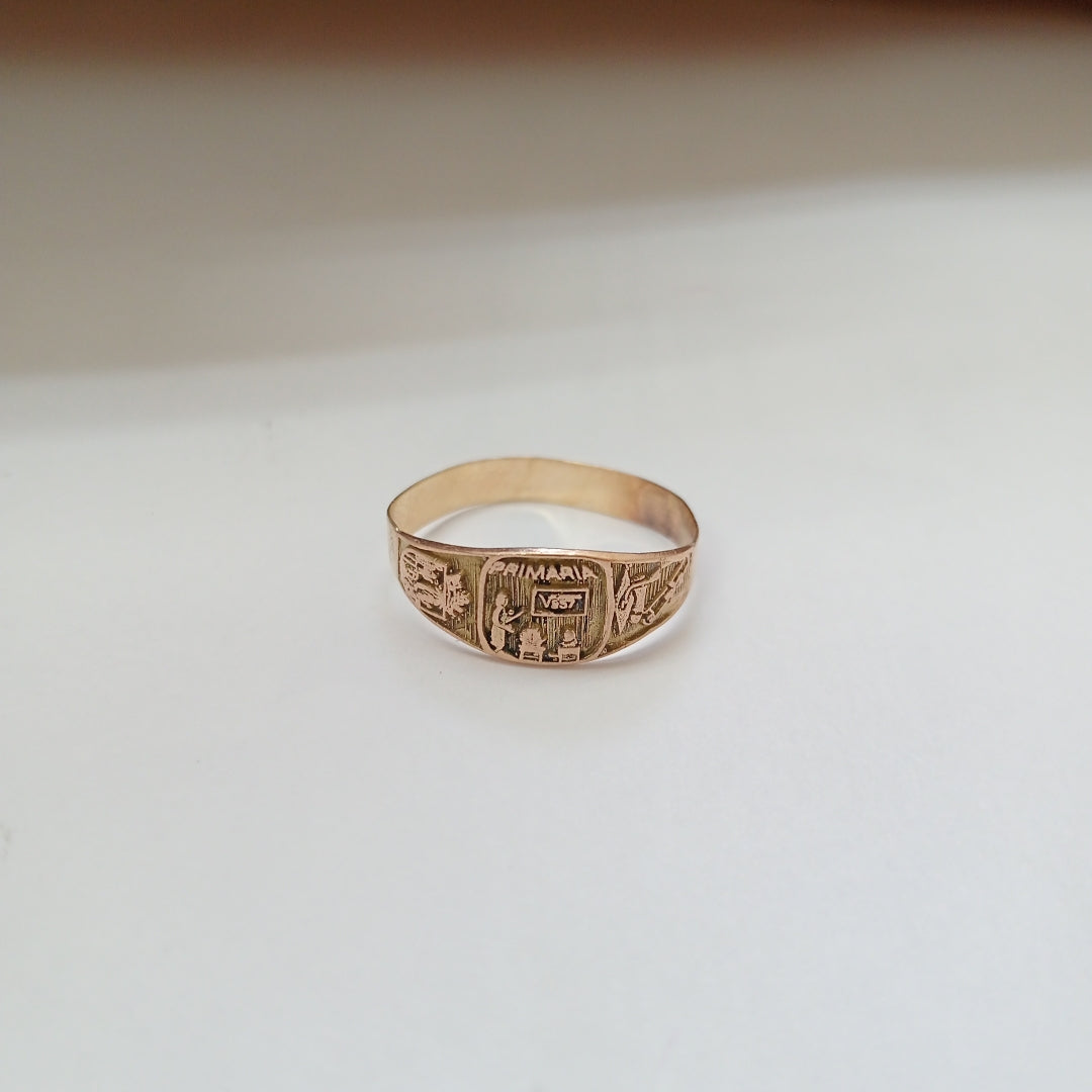 ANILLO DE GRADUACIÓN ORO 10 K 1,10 GRMS (SEMINUEVO)