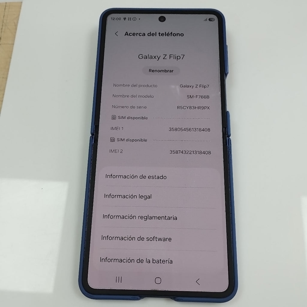 CELULAR SAMSUNG GALAXY Z FLIP 7 SM-F766B (2025) 512 GB 12 GB RAM (SEMINUEVO)