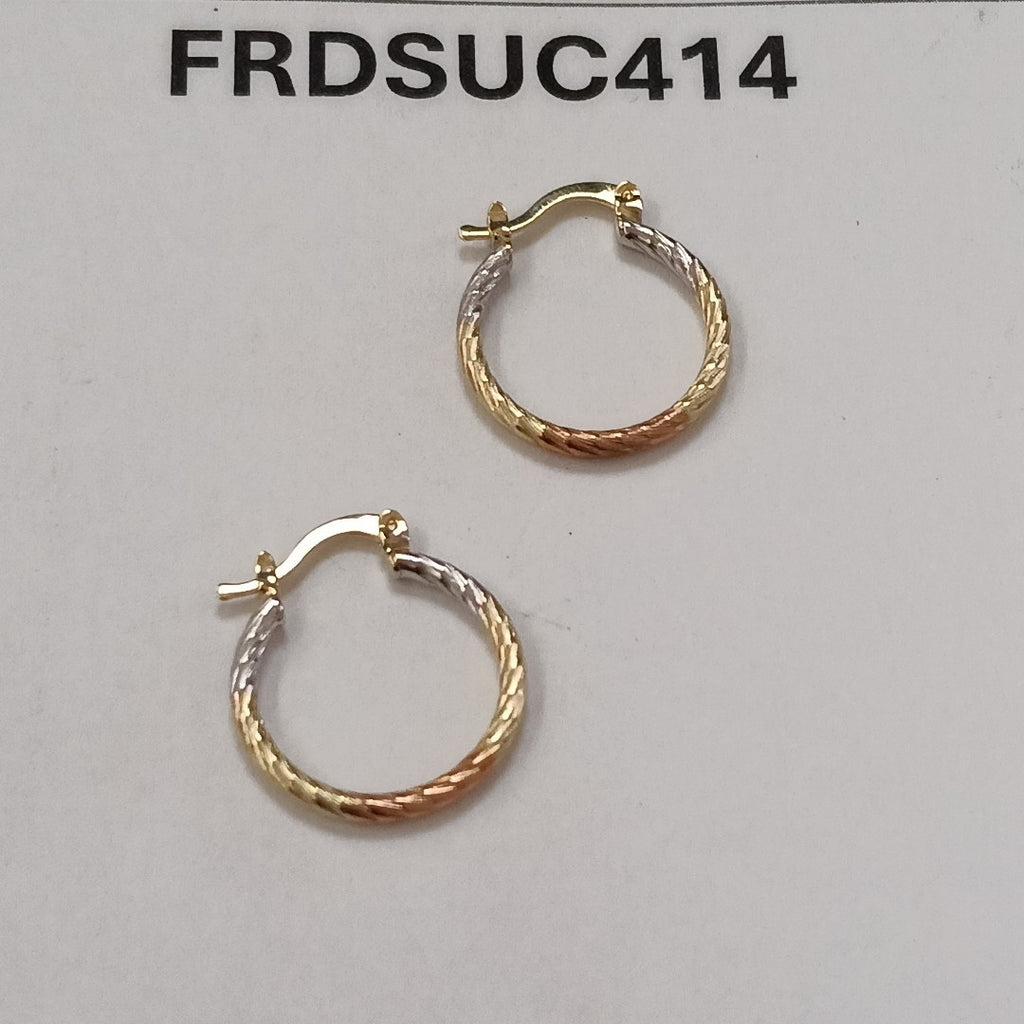 ARETES TEJIDO ARRACADAS TZL COMBINADAS 14K 1.8 GR (NUEVO)