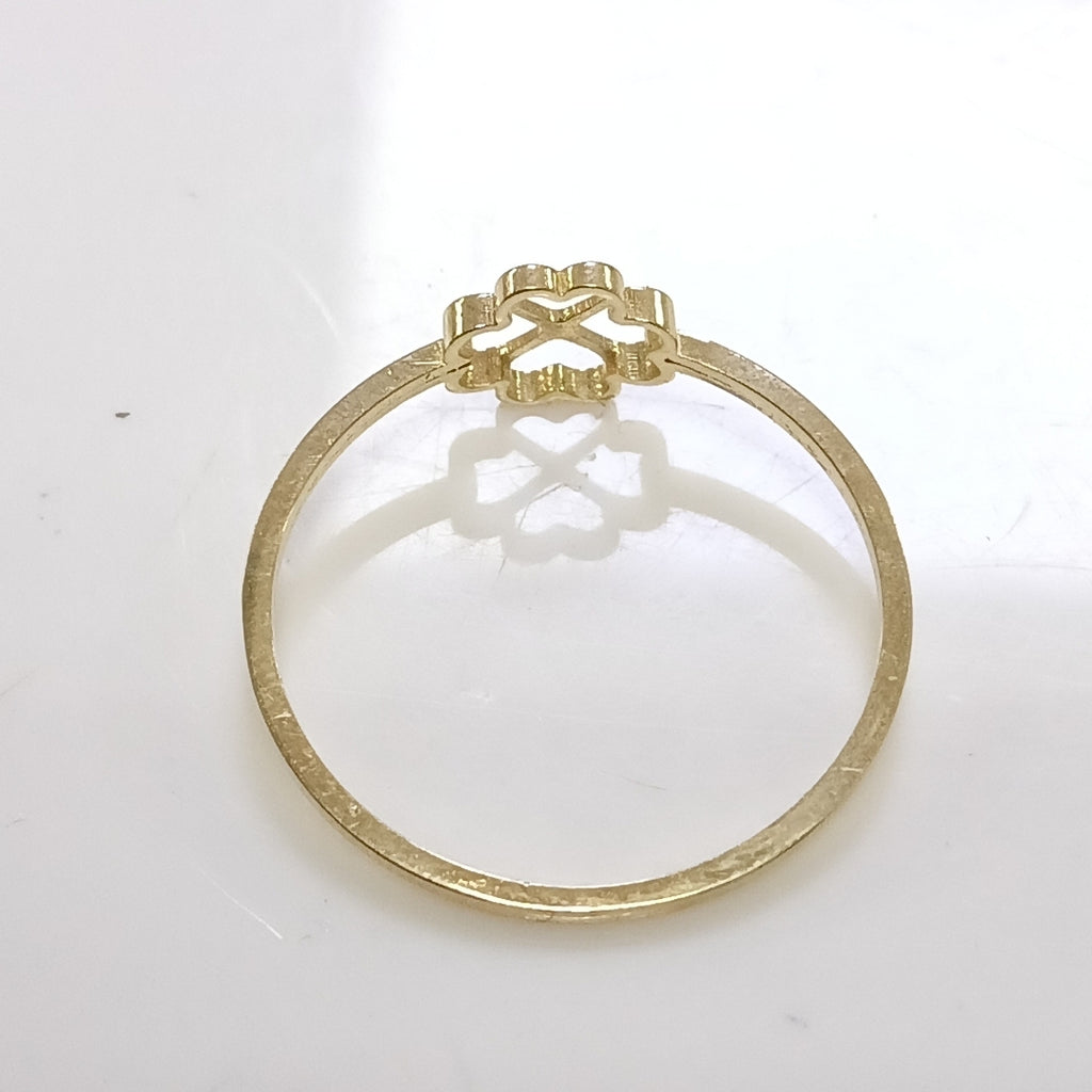 ANILLOS ANILLITO FIG TREBOL 4 HOJAS 10K TALLA 8 0.8 GR (NUEVO)