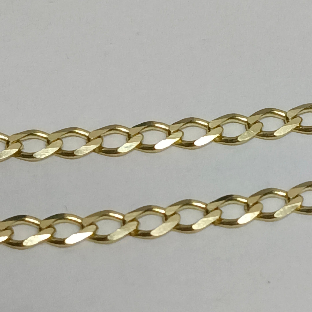 PULSERA TEJIDO BARBADA 14K 18 CM 3.5 GR (NUEVO)