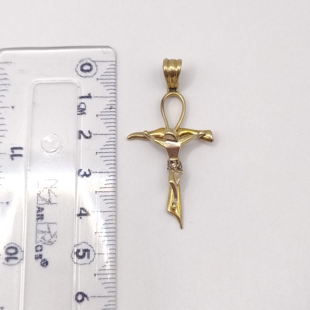 CRUCIFIJO ORO 14 K 2.6 GRMS (SEMINUEVO)