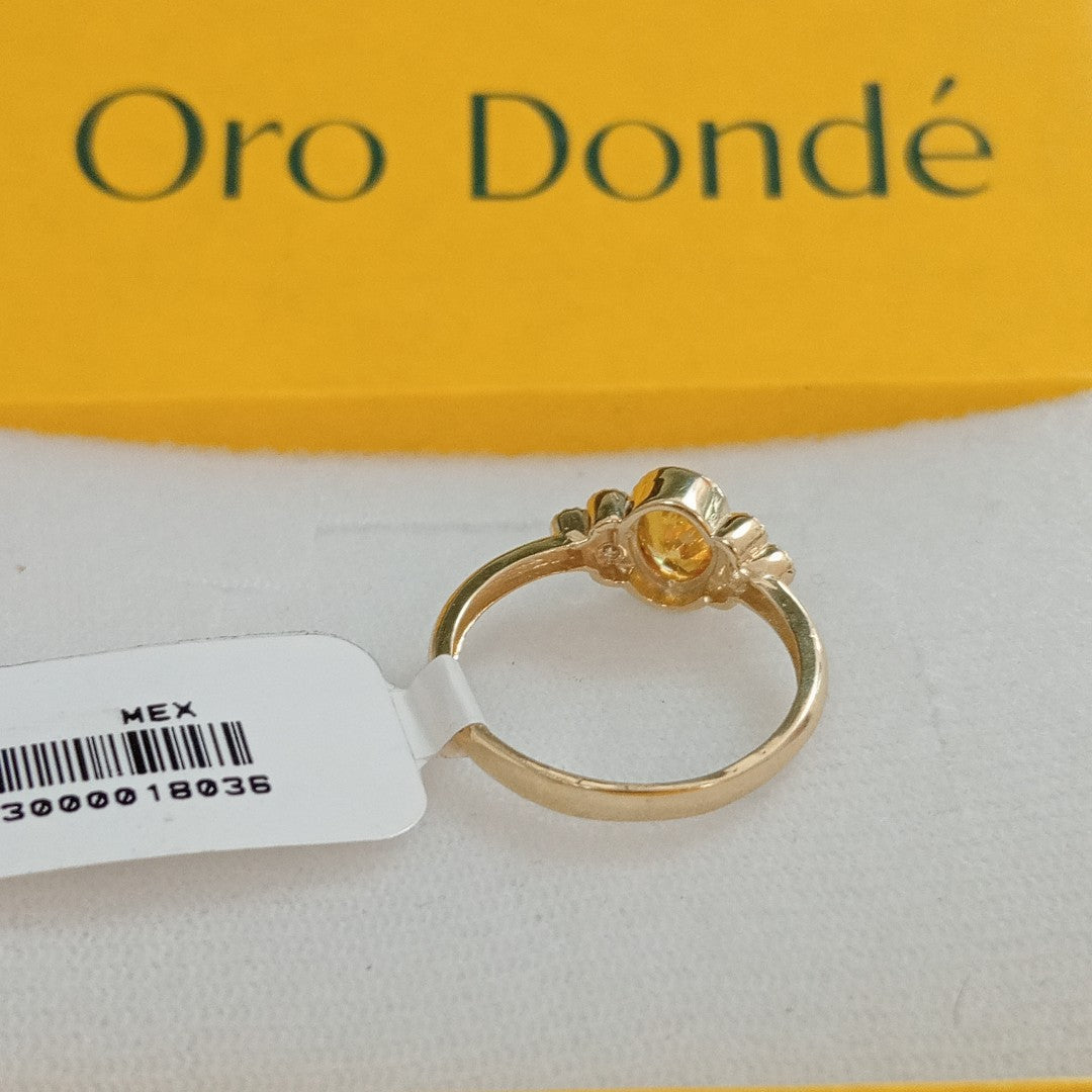 ANILLOS CIRCONIAS Y PIEDRA DE COLOR 14K TALLA 7 1.9 GR (NUEVO)