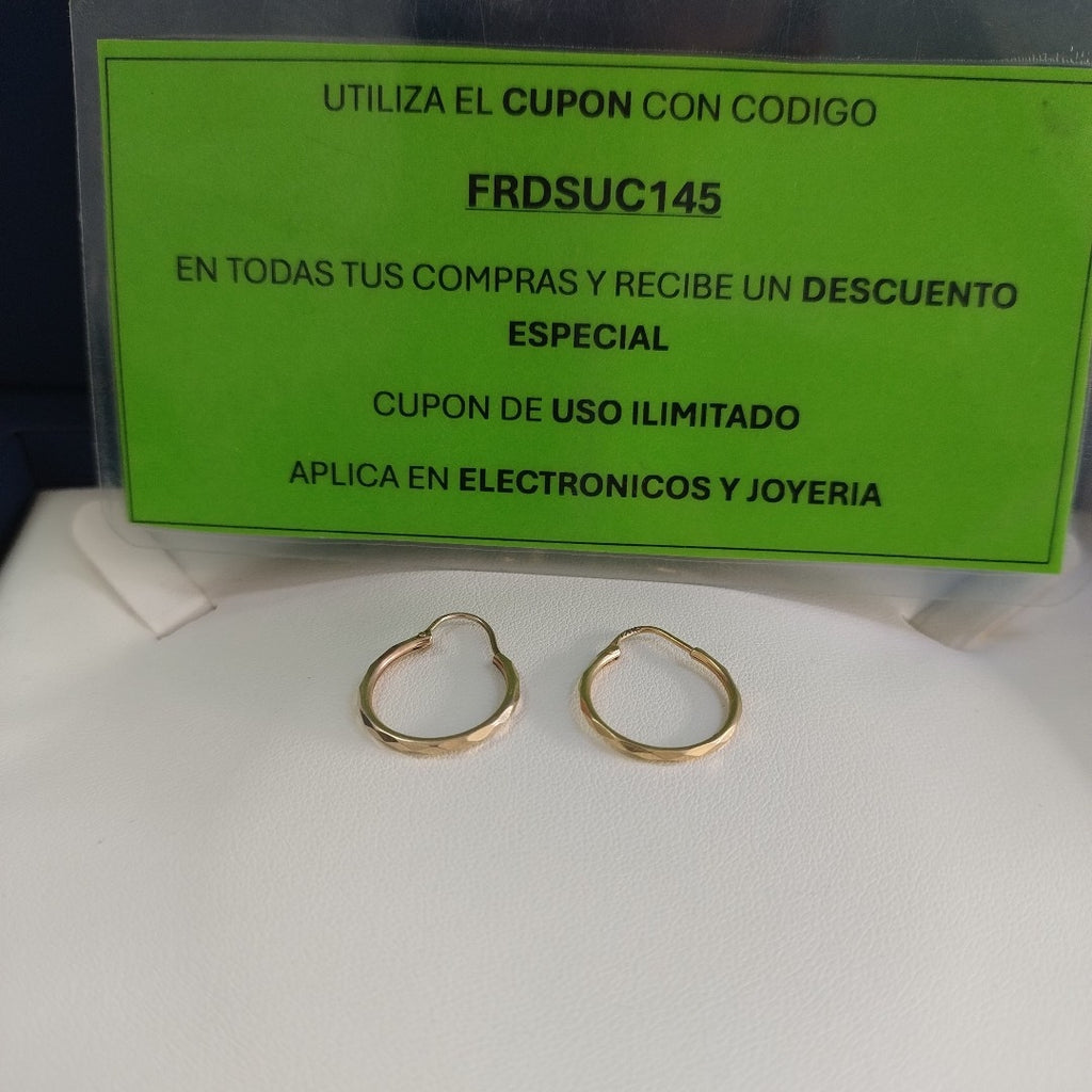 ARRACADAS PAR ORO 10 K 1.2 GRMS (SEMINUEVO)