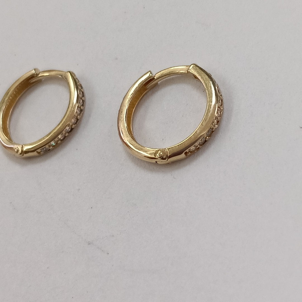 ARETES ARRACADA C CIRCONIAS 14K 1.5 GR (NUEVO)