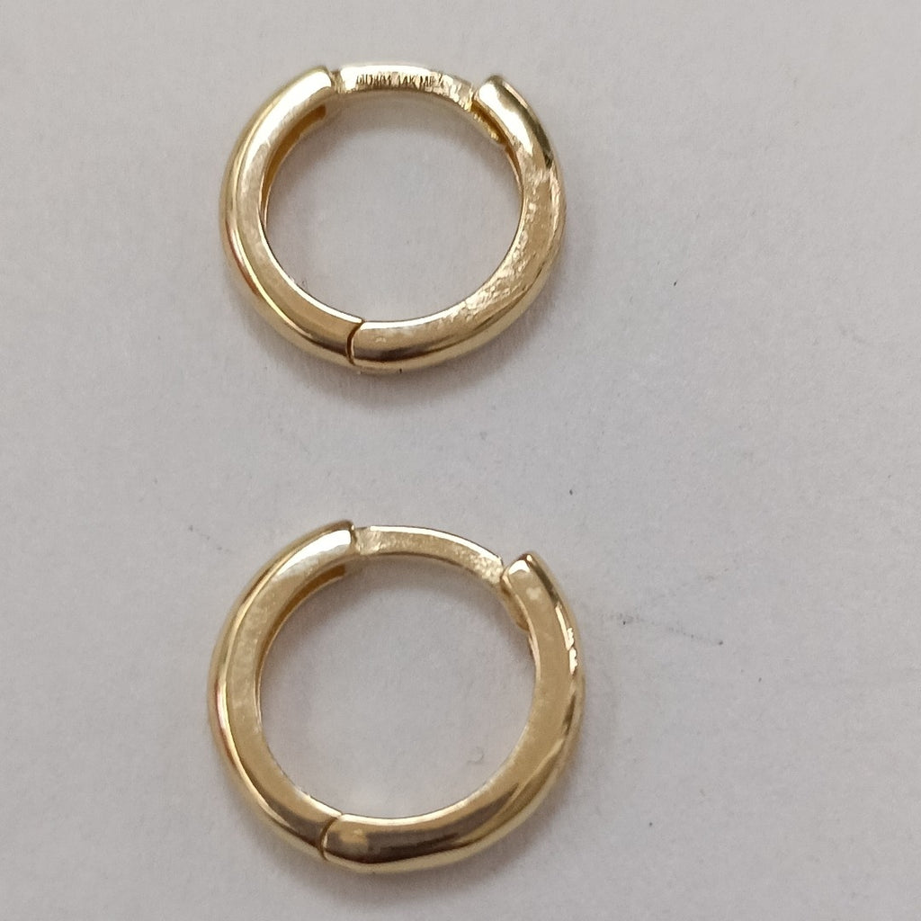 ARETES HUGGIES LISAS 14K 1.3 GR (NUEVO)