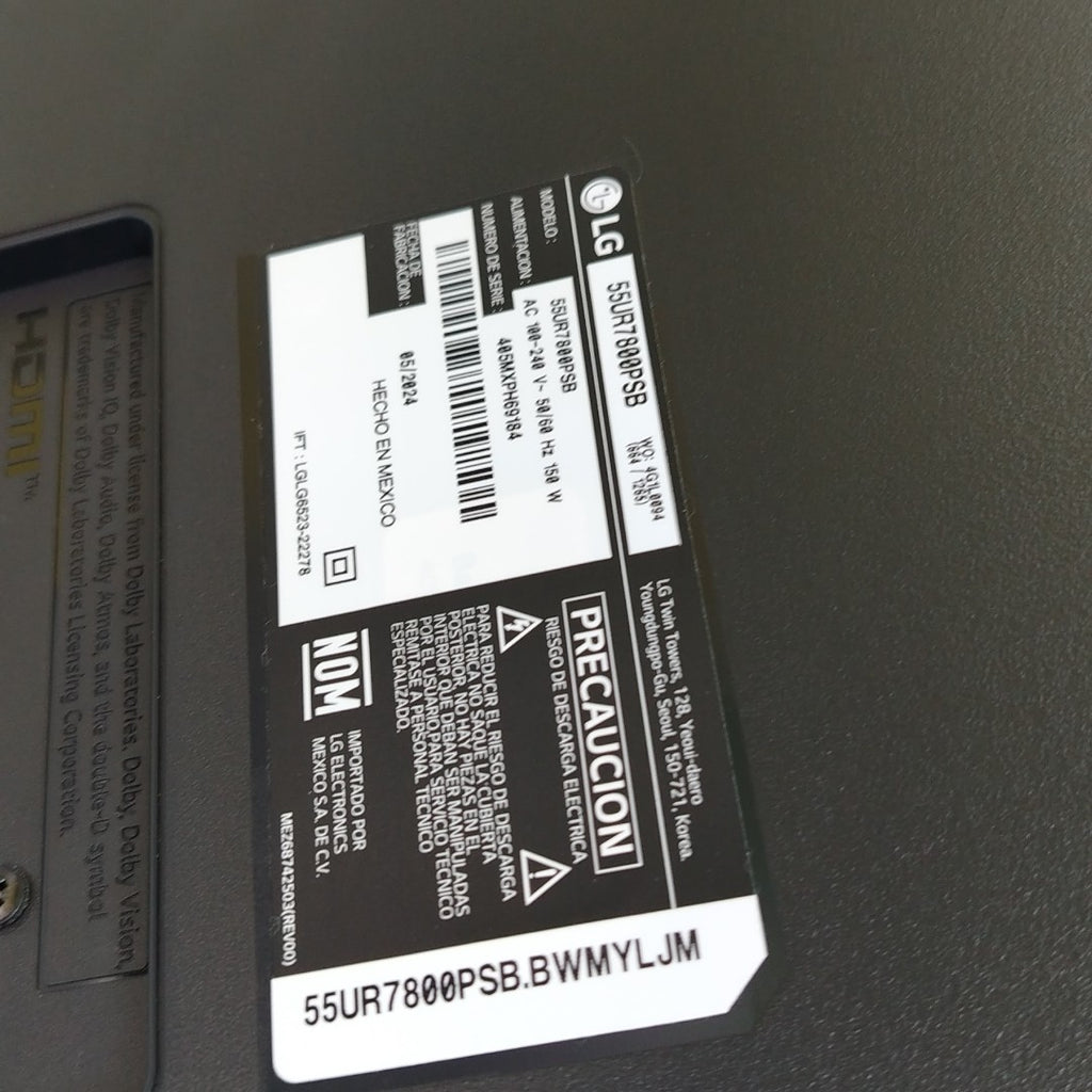 PANTALLA LG 55UR7800PSB (2024) 55" LED 4K