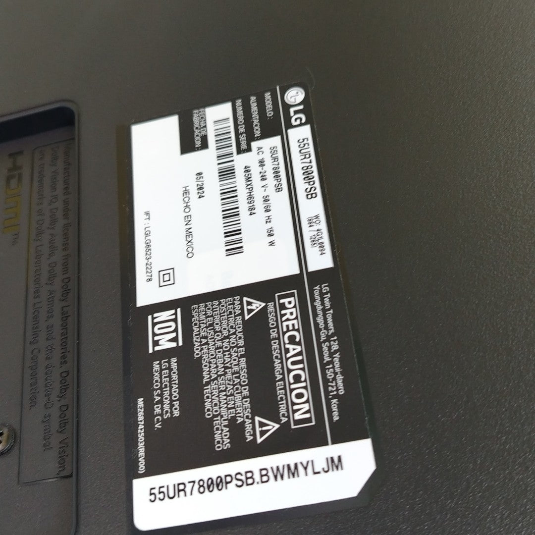 PANTALLA LG 55UR7800PSB (2024) 55" LED 4K