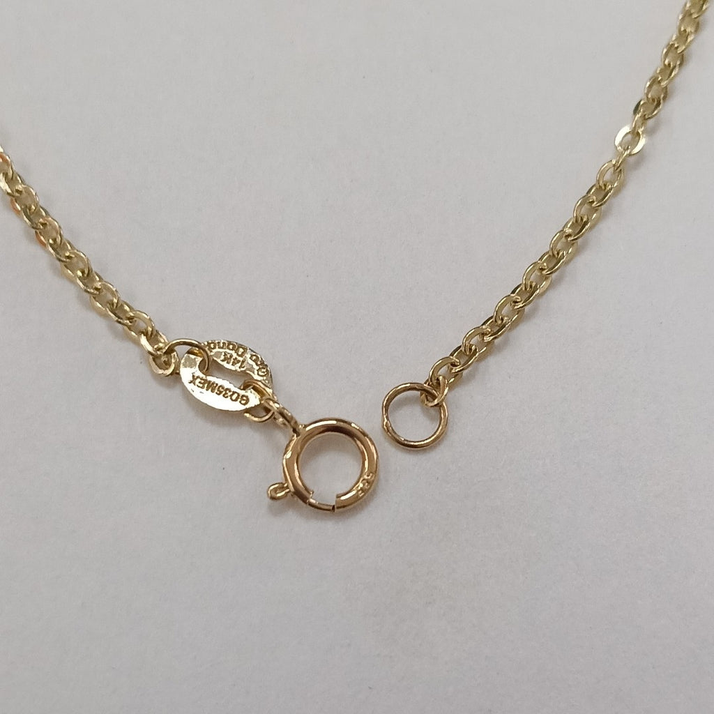 PULSERA TEJIDO ESPECIAL CON BOLITAS 14K 18 CM 1.8 GR (NUEVO)