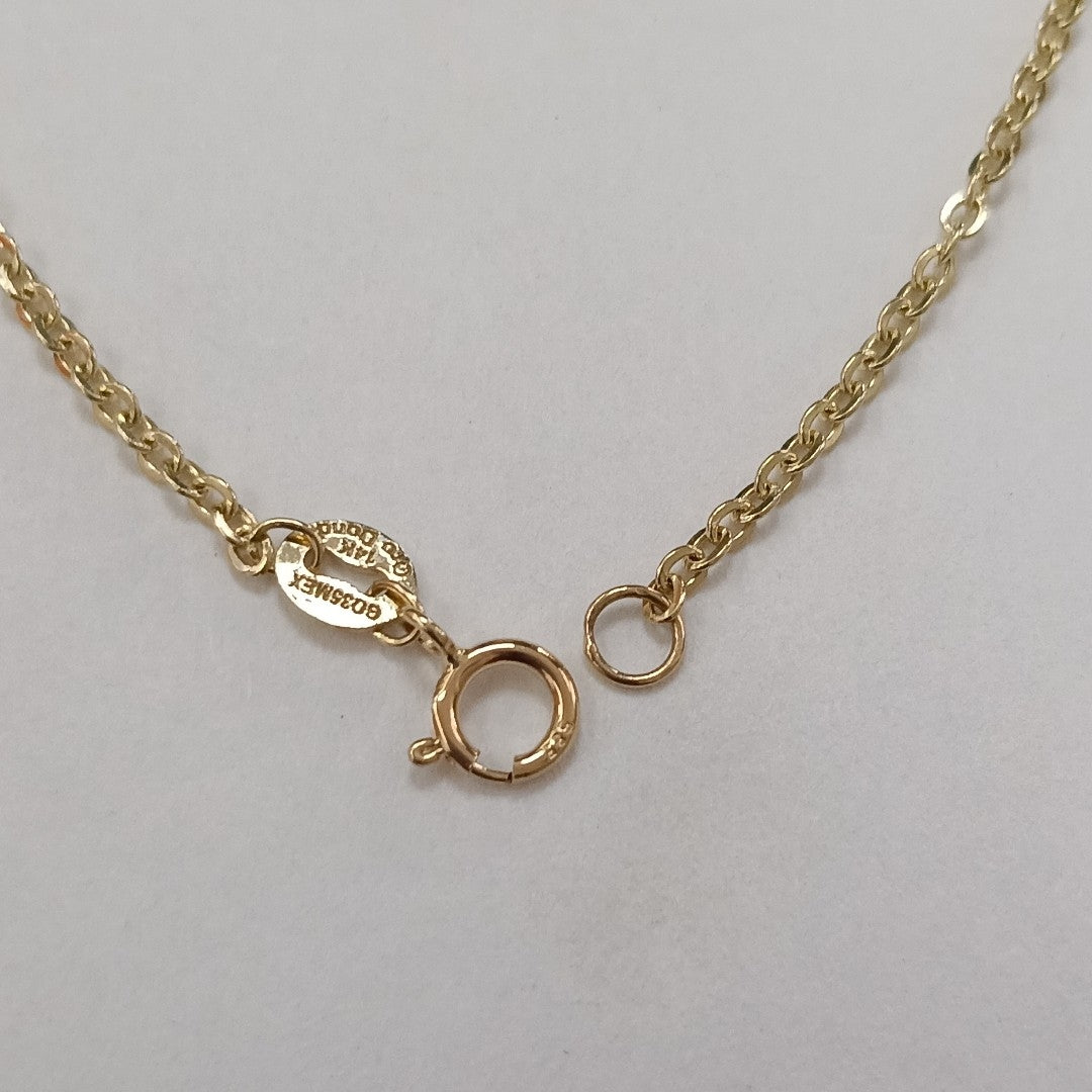 PULSERA TEJIDO ESPECIAL CON BOLITAS 14K 18 CM 1.8 GR (NUEVO)