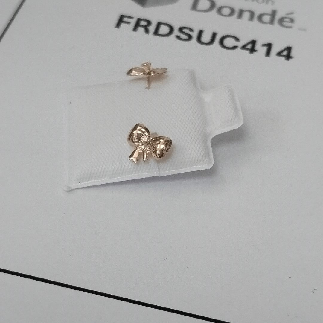 BROQUELES BROQUEL FIG MOÑO C CIRCONIA 14K 0.2441 GR (NUEVO)