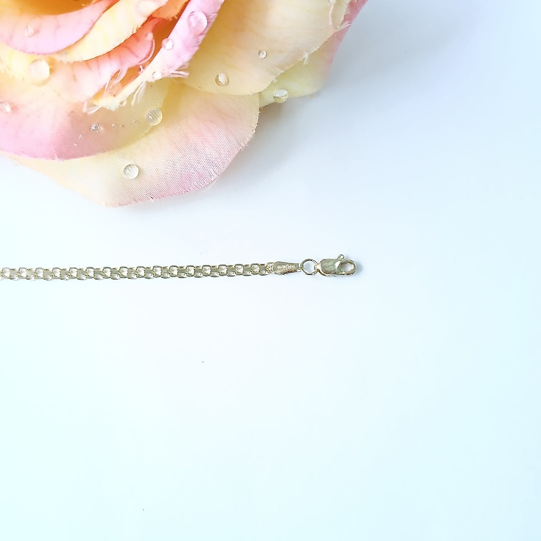 PULSERA ESPECIAL C CORAZON 14K 18 CM 2.7 GR (NUEVO)