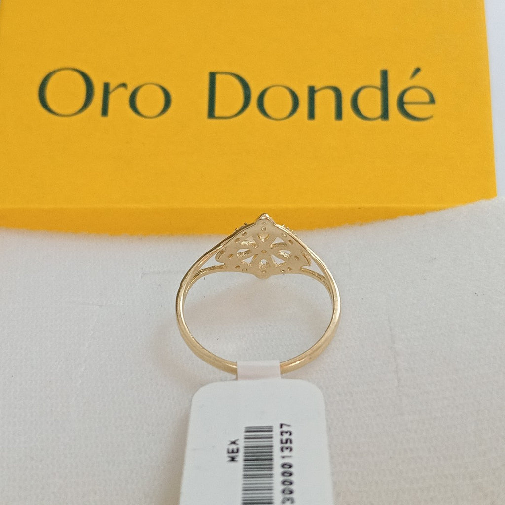 ANILLOS ANILLITO FIG NUDO DE BRUJA CON CIRCONIAS 10K TALLA 8 1.8 GR (NUEVO)