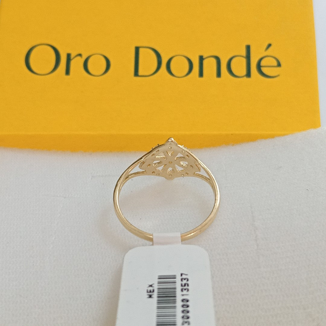 ANILLOS ANILLITO FIG NUDO DE BRUJA CON CIRCONIAS 10K TALLA 8 1.8 GR (NUEVO)