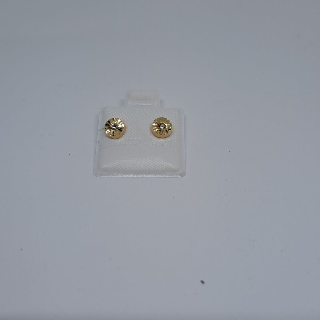 BROQUELES BROQUEL FIG BOTON C CIRCONIA 14K 0.2916 GR (NUEVO)