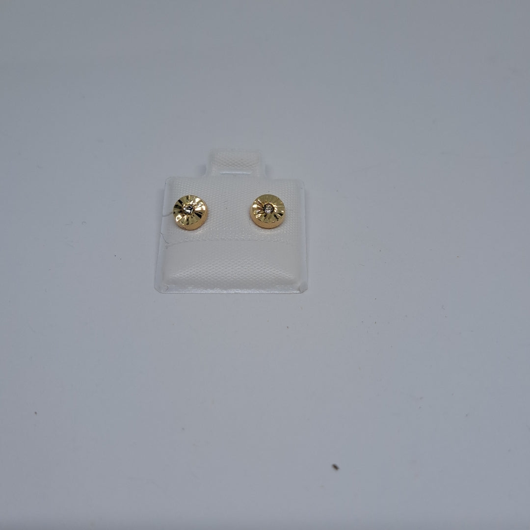 BROQUELES BROQUEL FIG BOTON C CIRCONIA 14K 0.2916 GR (NUEVO)
