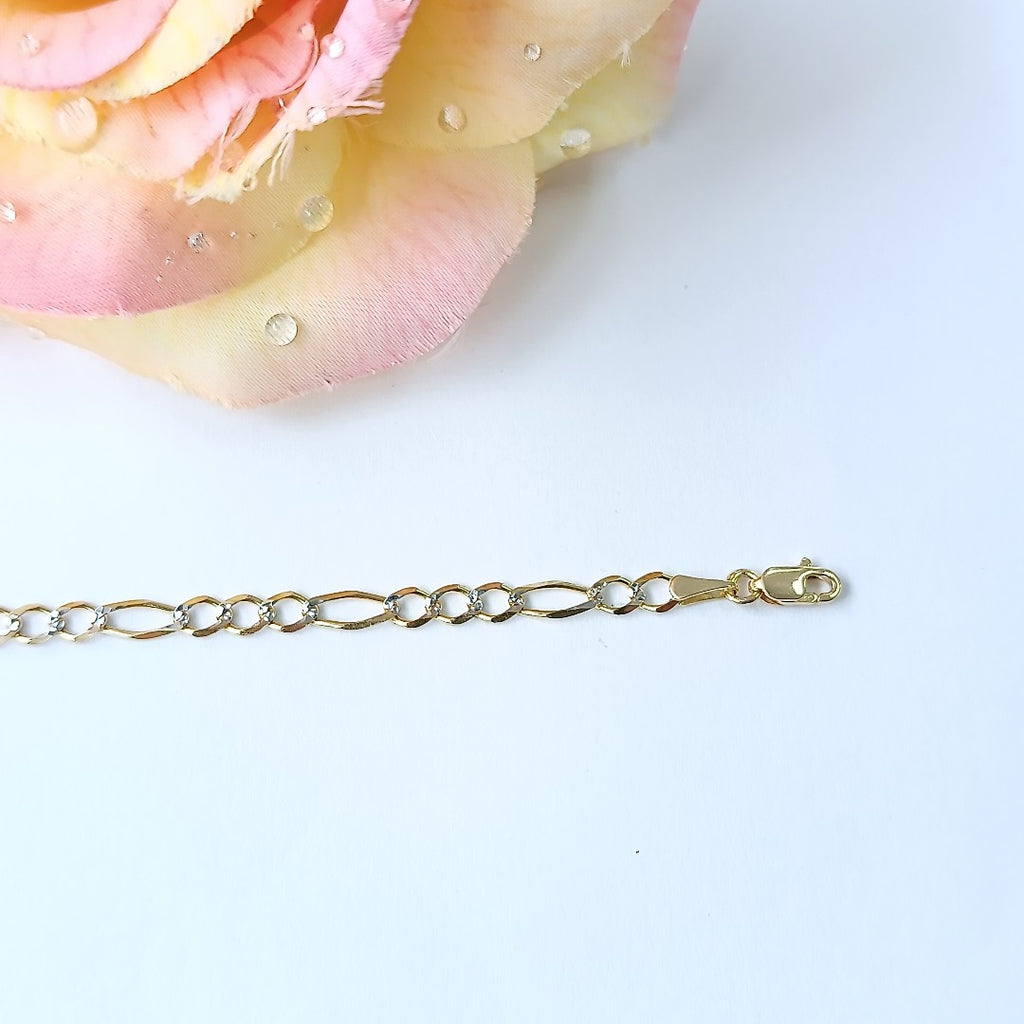 PULSERA 3X1 DIAMANTADA 14K 18 CM 2.7 GR (NUEVO)