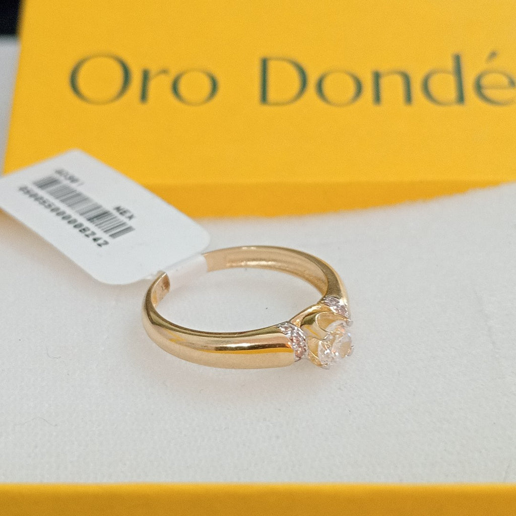 ANILLO ANILLITO C CIRCONIAS 14K 7 TALLA 2.3 GR (NUEVO)
