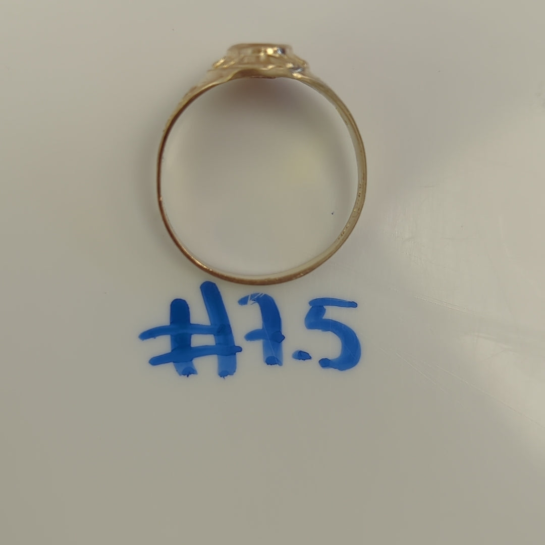 ANILLO DE GRADUACIÓN ORO 10 K 1.6 GRMS (SEMINUEVO)