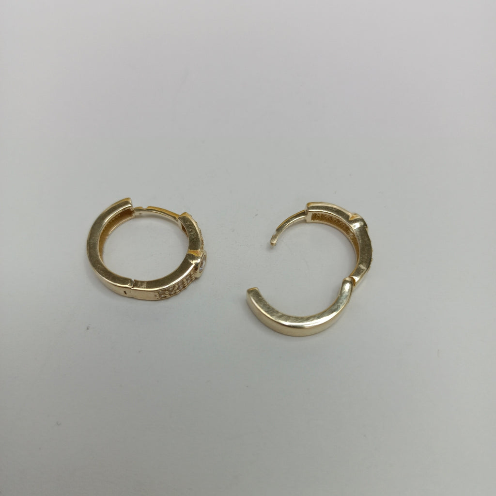 ARETES ARRACADAS C CIRCONIAS 10K 2.6 GR (NUEVO)
