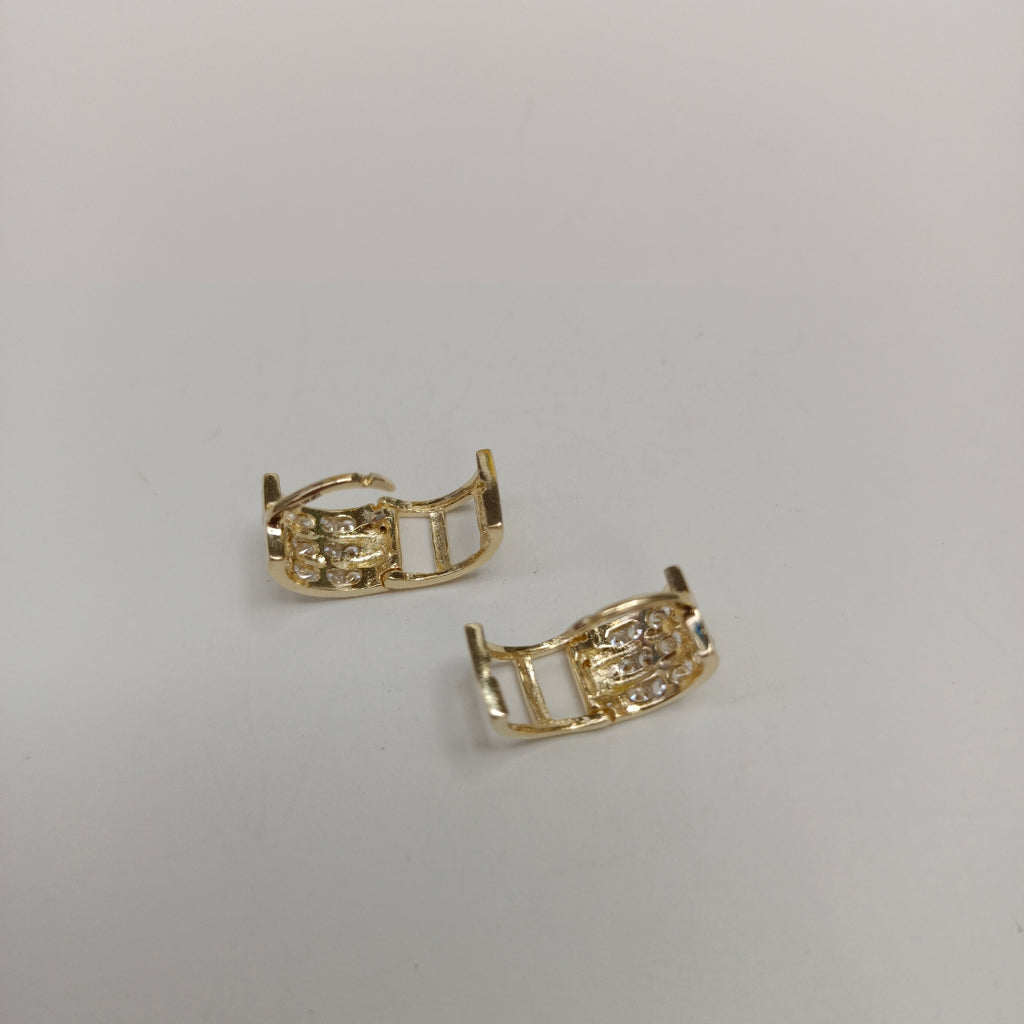 ARETES HUGGIES C CIRCONIA 14K 2.2 GR (NUEVO)