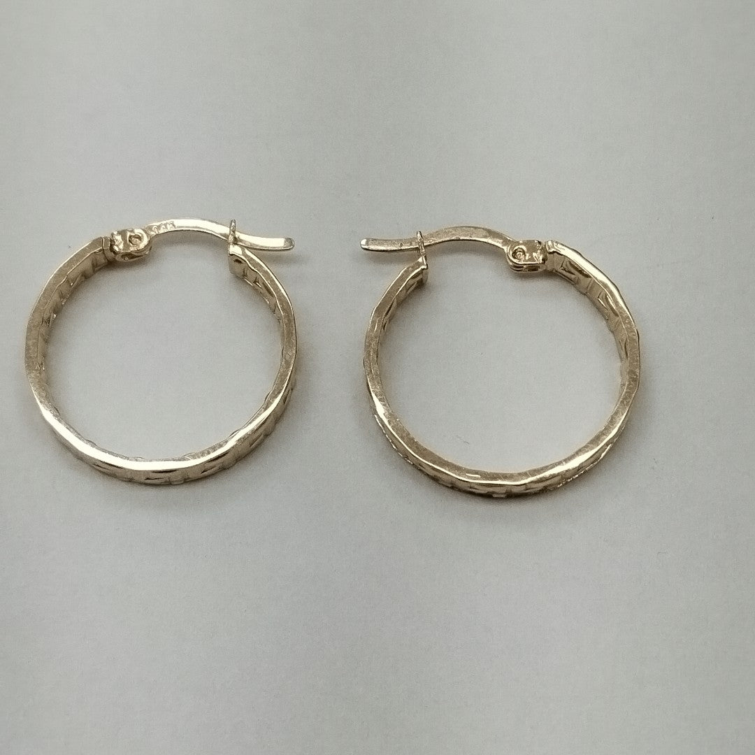 ARETES ARRACADA CON GRECAS 14K 2 GR (NUEVO)