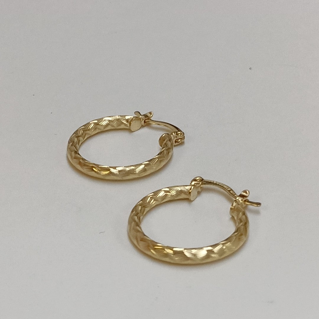 ARETES ARRACADAS LABRADAS 14K 2.2 GR (NUEVO)