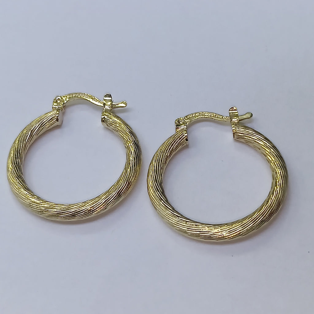 ARETES TEJIDO ARRACADAS ASTRIADAS 14K 2.8 GR (NUEVO)