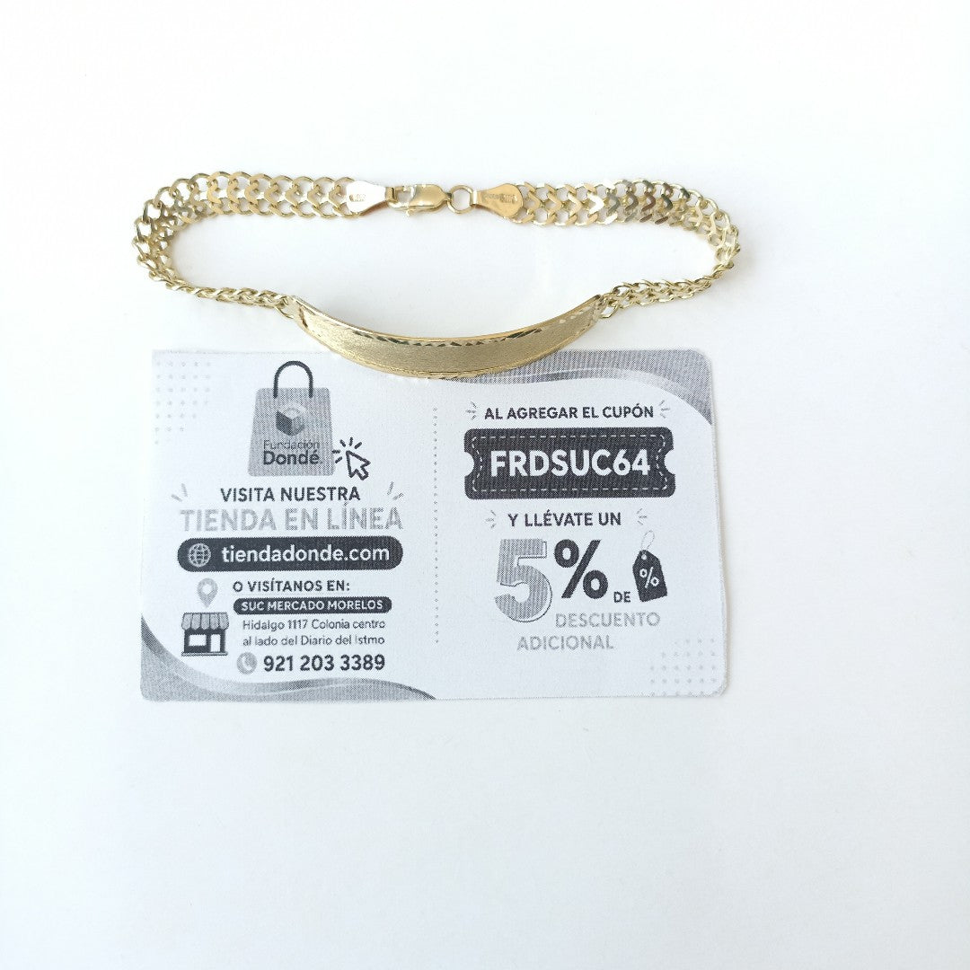PULSERA ESCLAVA CHINO 14K 21 CM 9.8 GR (NUEVO)