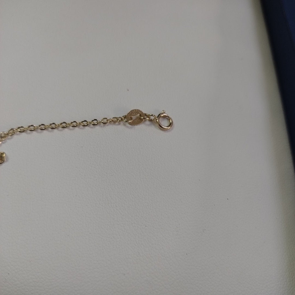 PULSERA TEJIDO ESPECIAL FIG FLORES 14K 18 CM 2 GR (NUEVO)