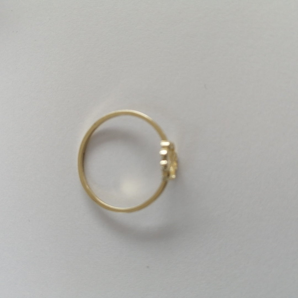 ANILLOS ANILLITO FIG TREBOL 4 HOJAS 10K TALLA 8 0.8 GR (NUEVO)