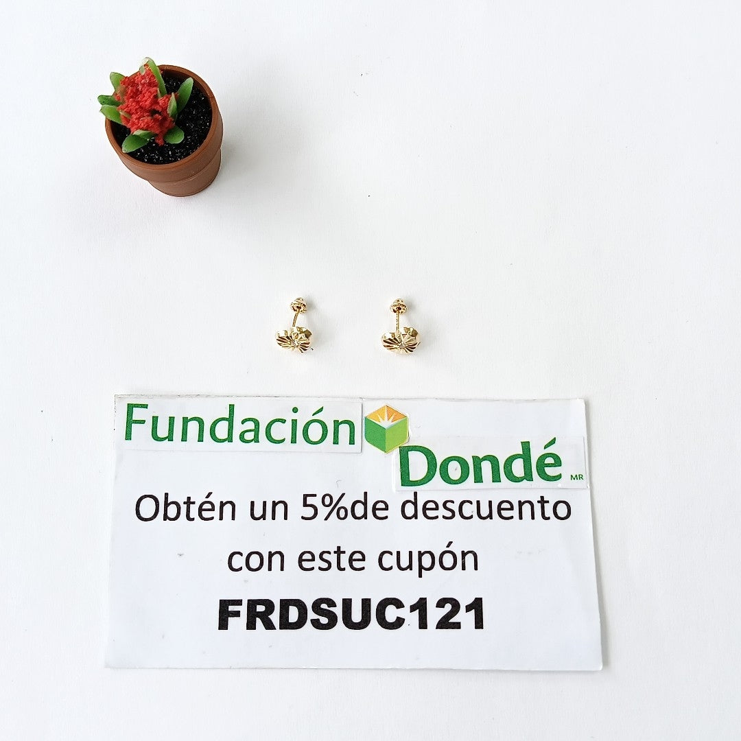 BROQUELES BROQUEL FIG CORAZON C CIRCONIA 14K 0.2603 GR (NUEVO)