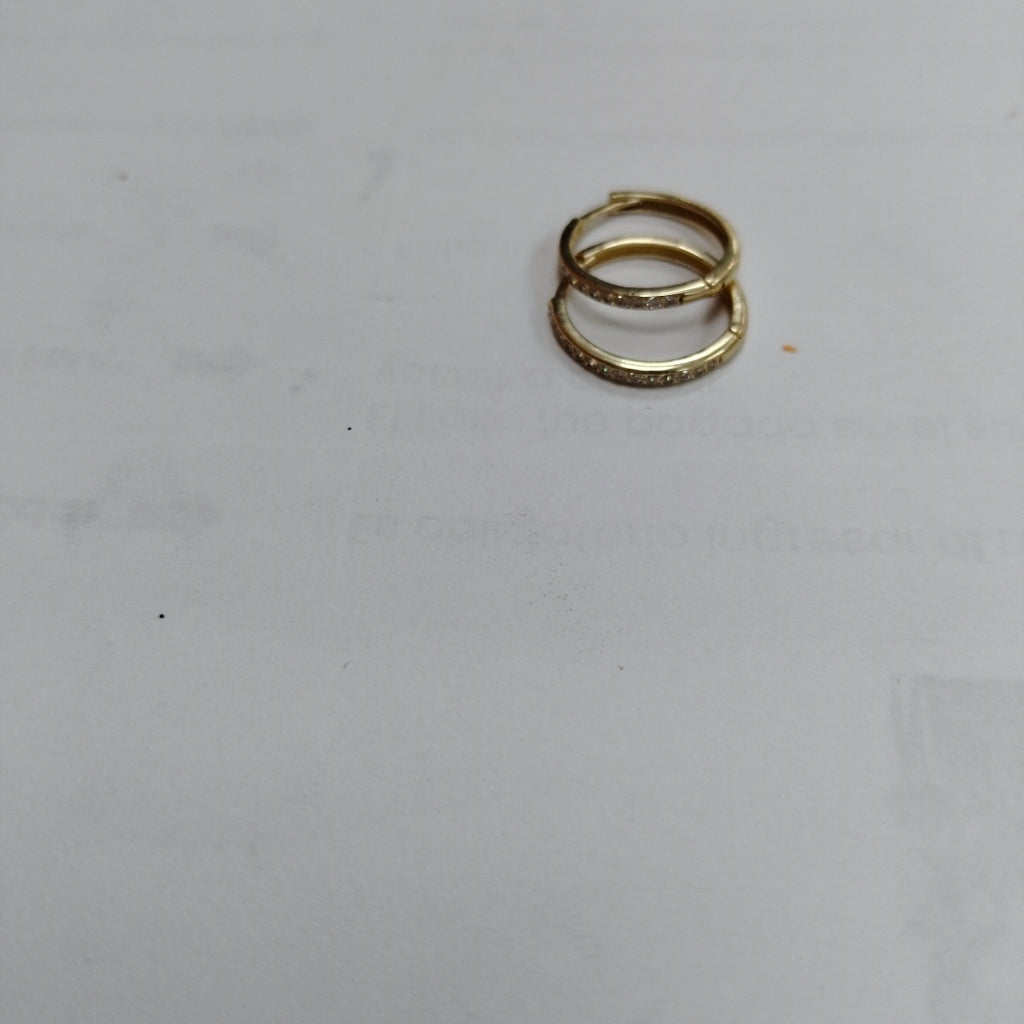 ARETES ARRACADAS C CIRCONIAS 14K 2 GR (NUEVO)