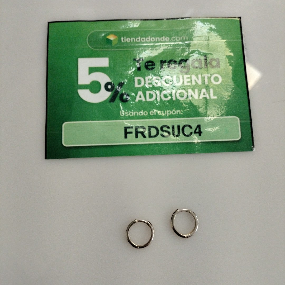 ARETES HUGGIES C CIRCONIA 14K 1.6 GR (NUEVO)