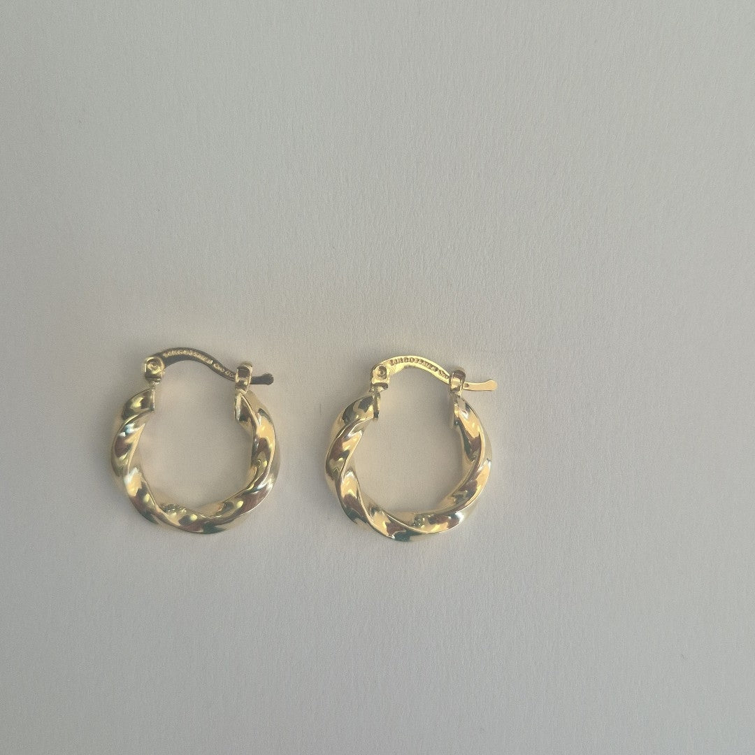 ARETES ARRACADA TORZAL 14K 1.8 GR (NUEVO)