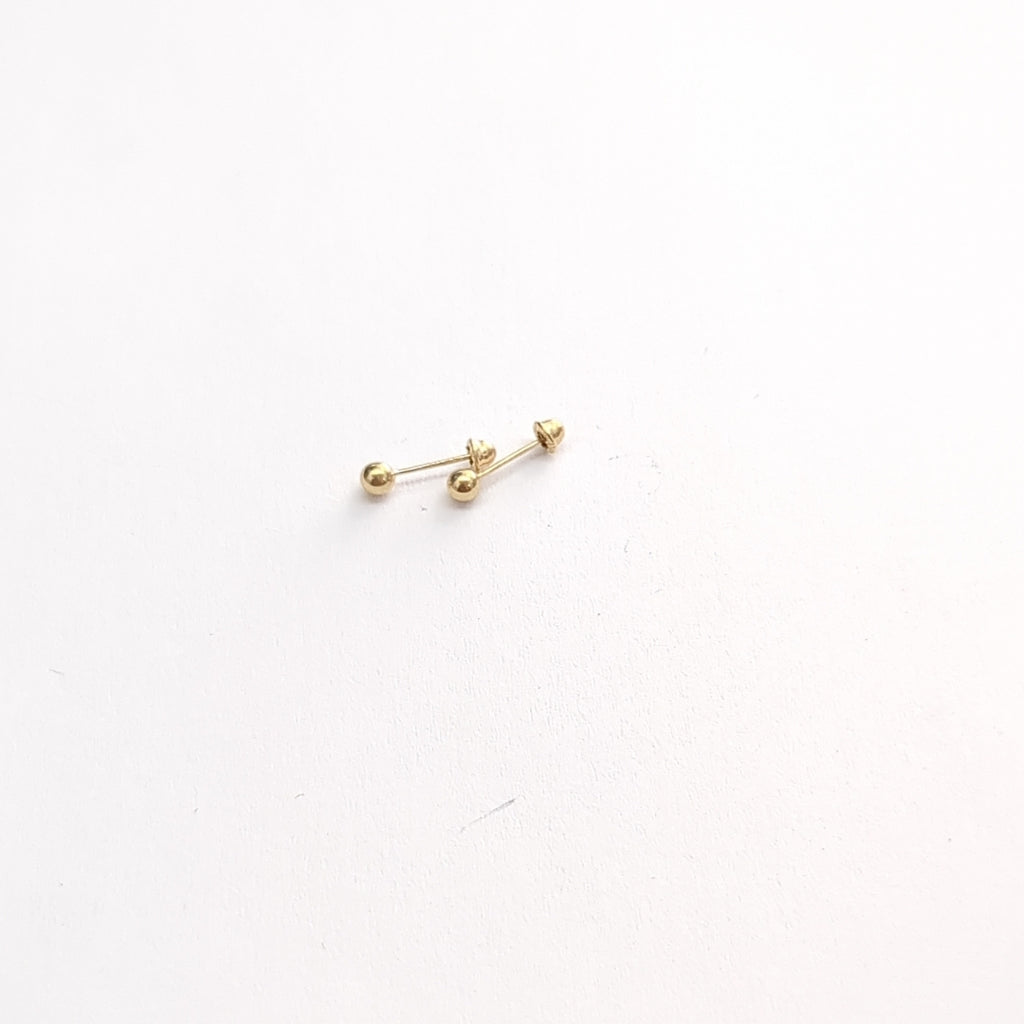 BROQUELES BROQUEL FIG ESFERA 14K 0.1408 GR (NUEVO)