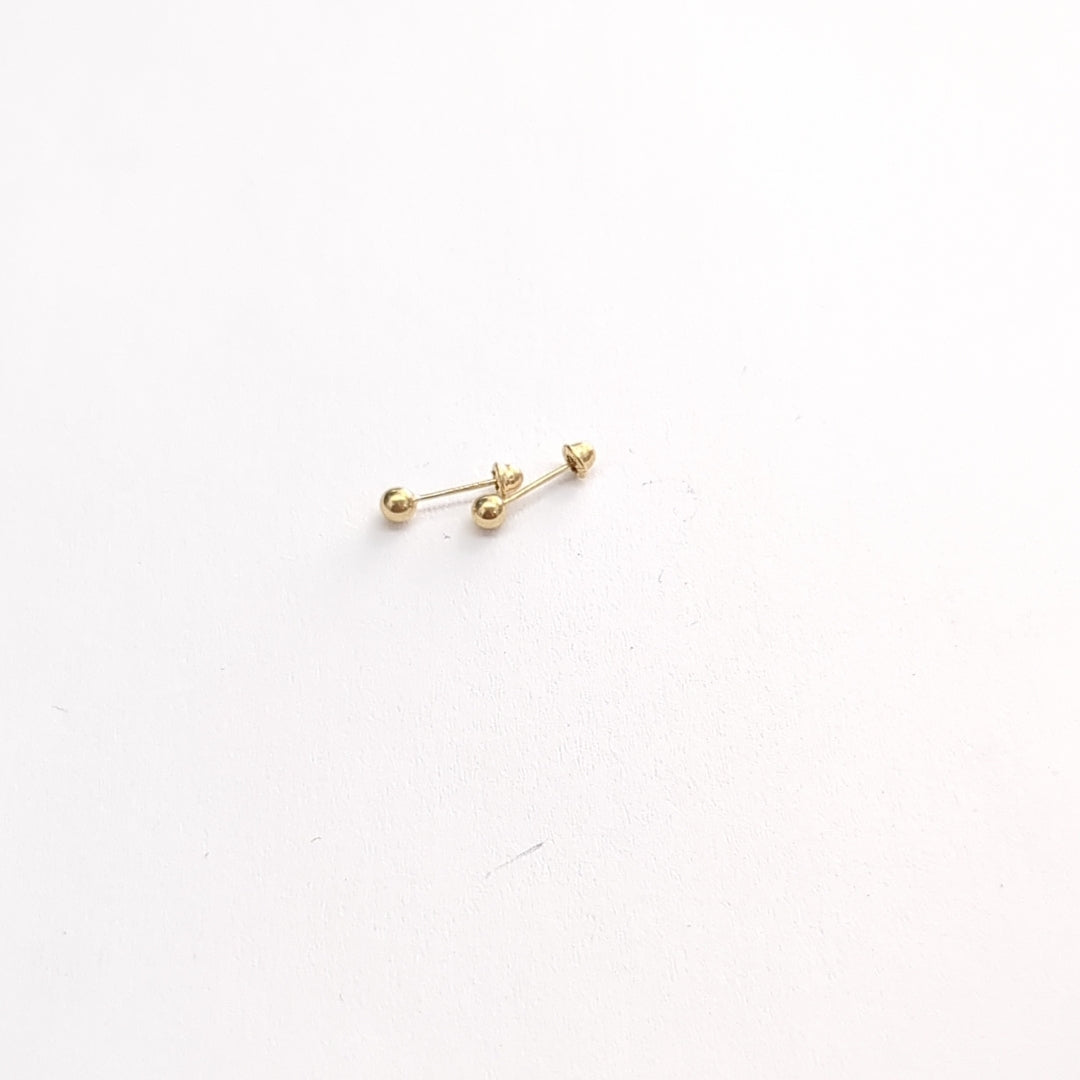 BROQUELES BROQUEL FIG ESFERA 14K 0.1408 GR (NUEVO)