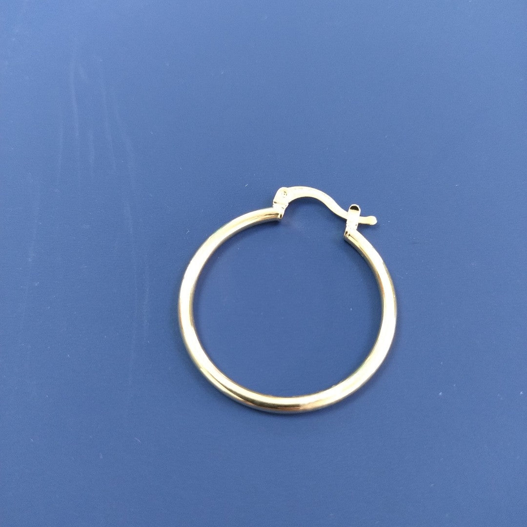 ARETES TEJIDO ARRACADAS LISAS 14K 1.5 GR (NUEVO)