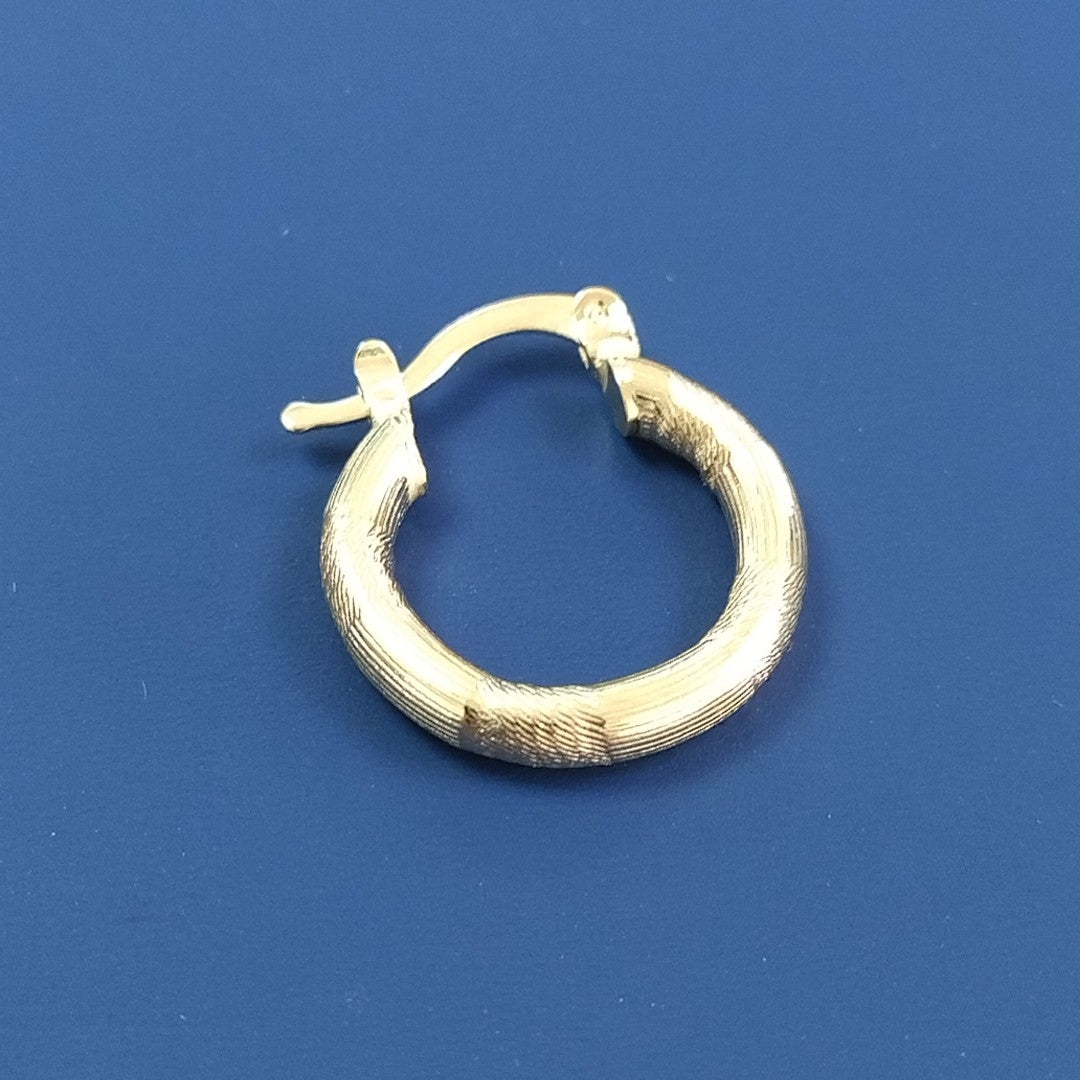 ARETES TEJIDO ARRACADAS CON DISEÑO 14K 2.6 GR (NUEVO)
