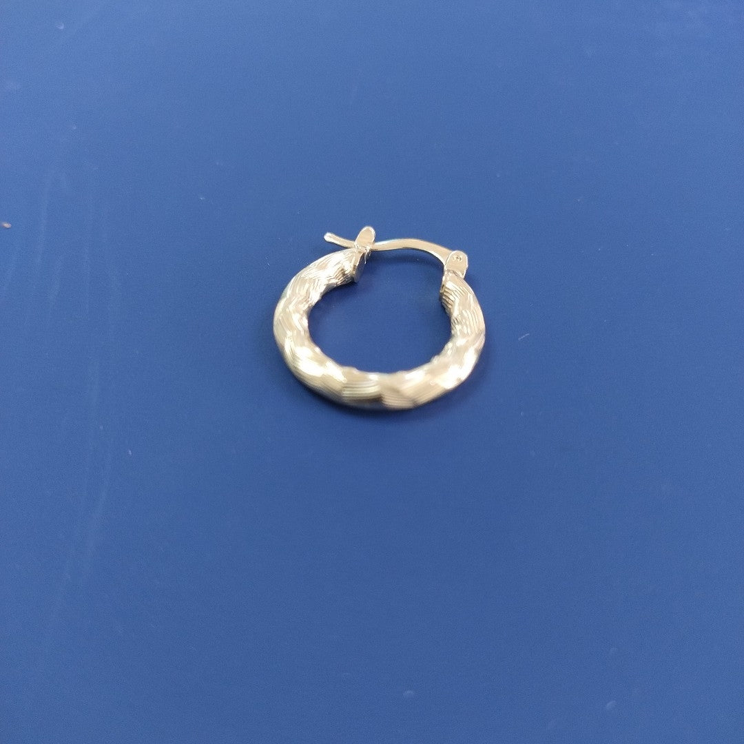 ARETES TEJIDO ARRACADAS ASTRIADAS 14K 2 GR (NUEVO)