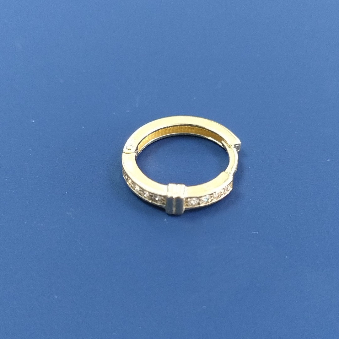 ARETES HUGGIES C CIRCONIA 14K 2 GR (NUEVO)